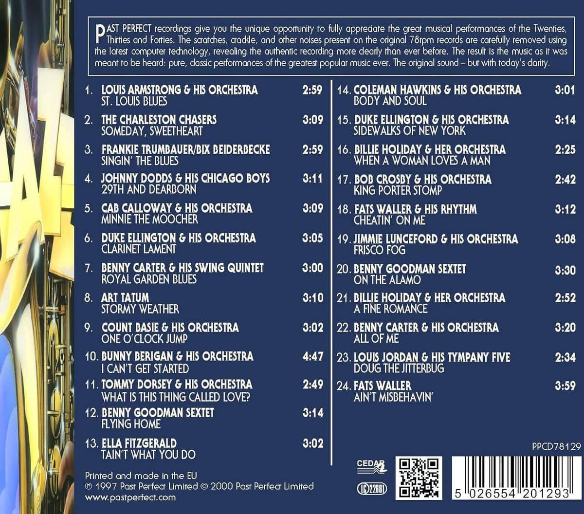Perfect Jazz, Remastered the Best Jazz From the 1920s, 30s, 40s. Restored From The Original 78rpm Recordings By Past Perfect Vintage Music Perfect Jazz, Remastered the Best Jazz From the 1920s, 30s, 40s. Restored From The Original 78rpm Recordings By Past Perfect Vintage Music